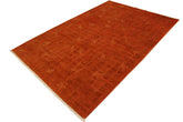 A09046, 511"x 8 8",Over Dyed                     ,6x9,Rust,ORANGE,Hand-knotted                  ,Pakistan   ,100% Wool  ,Rectangle  ,652671173806